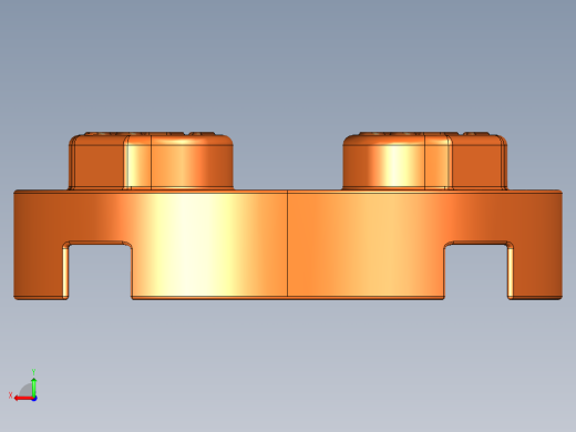 乐高零件 4032 板 2 x 2 圆形-4032 Flame Reddish Orange Plate 2 x 2 Round.STEP后视缩略图