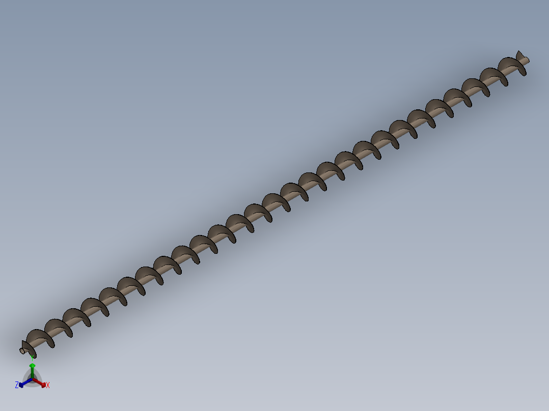 螺旋输送机（散热片）正等轴测图