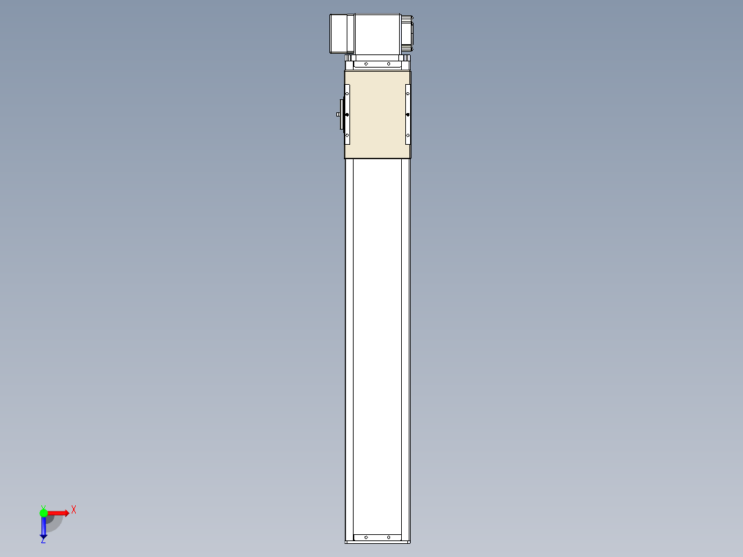 同步带全封闭直线模组TPA-HCB-110D-90-L600-RP-Y-P40-N3俯视图