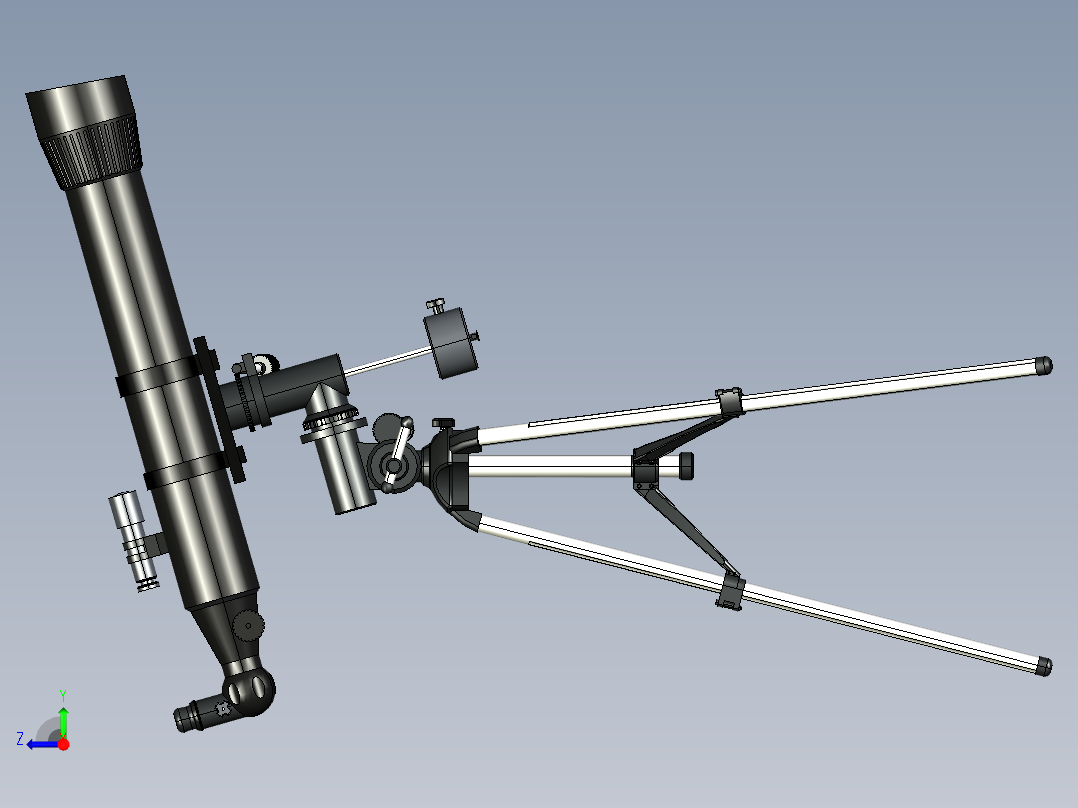 普通望远镜右视图