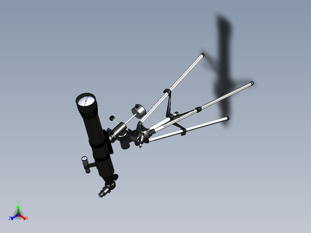 普通望远镜正等轴测图