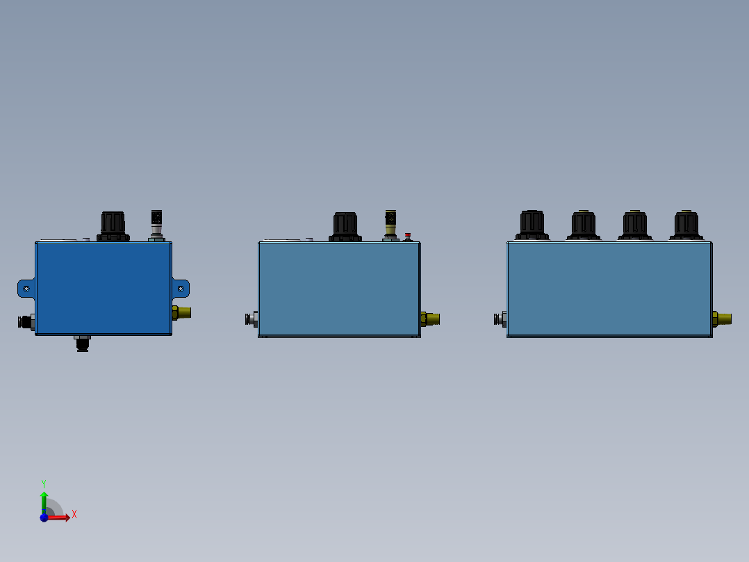 气动控制盒前视图