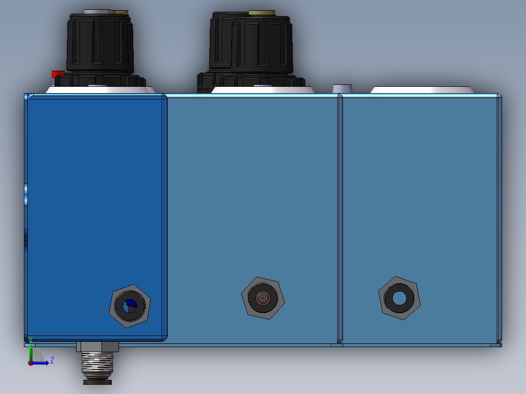 气动控制盒左视图