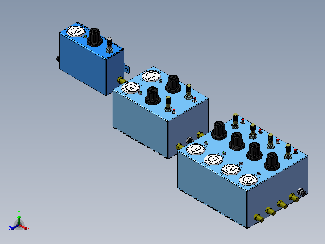 气动控制盒正等轴测图