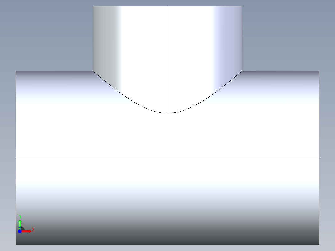 CPVC管件02-Sch80_ReducingTee_SxSxS_9801-292_2.5in x 2in前视图