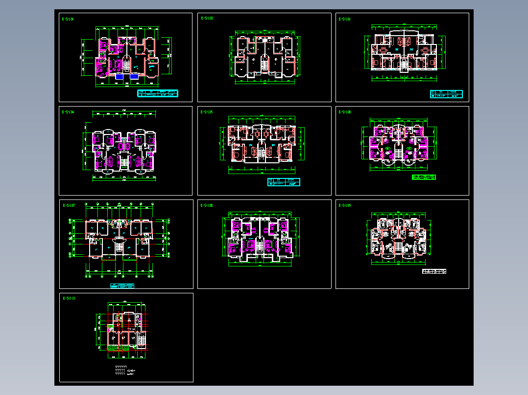 多层砖混户型平面方案