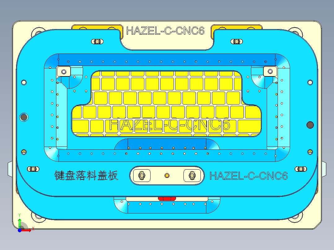 HAZEL-C-笔记本CNC工装夹具三维模型CNC6-0520前视图