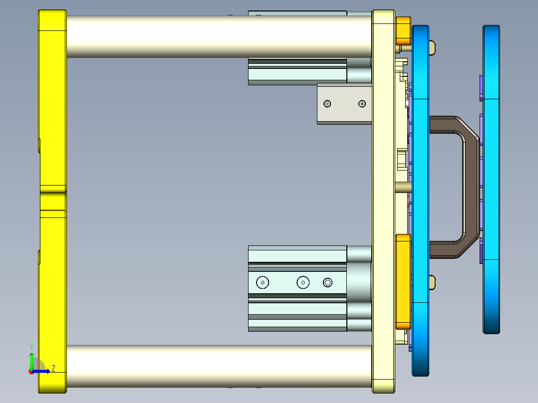 HAZEL-C-笔记本CNC工装夹具三维模型CNC6-0520左视图