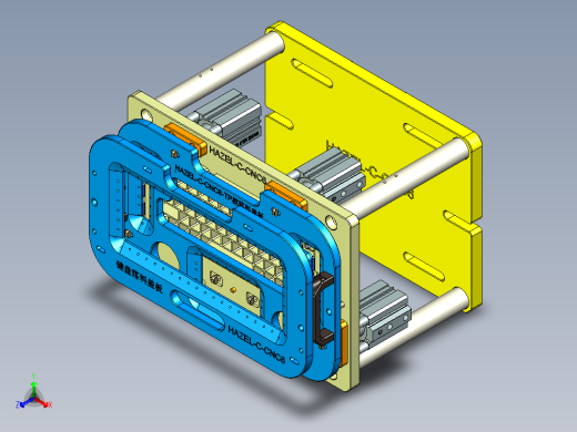 HAZEL-C-笔记本CNC工装夹具三维模型CNC6-0520正等轴测缩略图