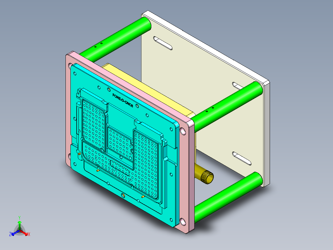 FONE-D-CNC6笔记本CNC工装夹具三维模型-1114主视图