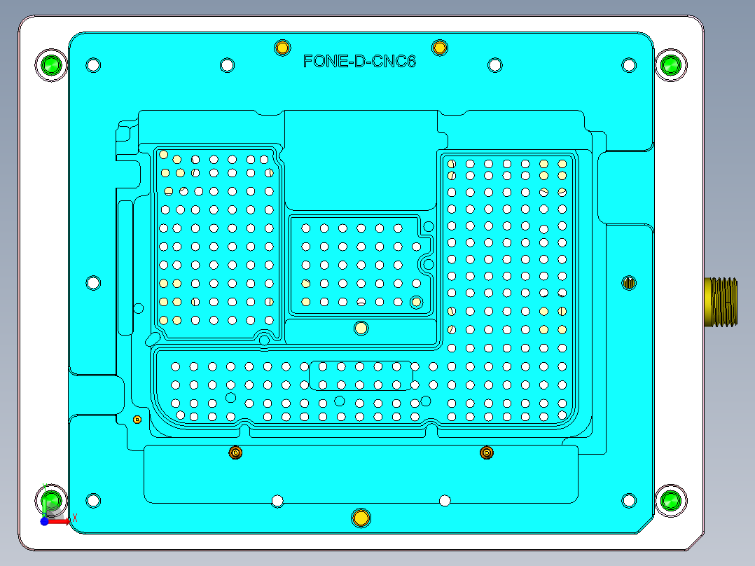 FONE-D-CNC6笔记本CNC工装夹具三维模型-1114前视图