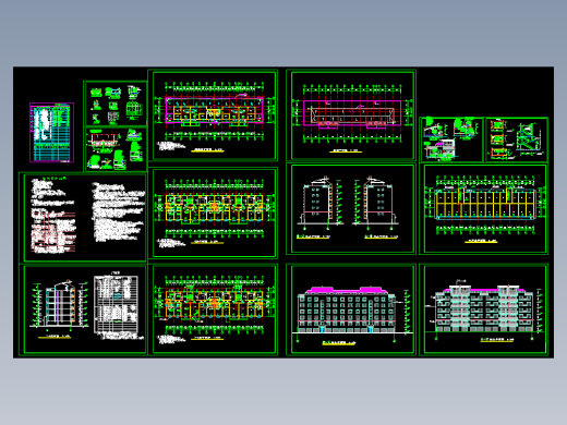 现代住宅平立剖详图