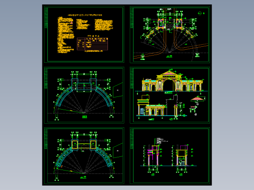 住宅小区大门图纸
