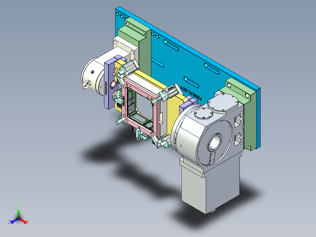X1008-笔记本CNC工装夹具三维模型CNC2-0113主视图