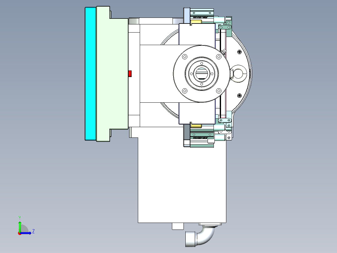 X1008-笔记本CNC工装夹具三维模型CNC2-0113左视图