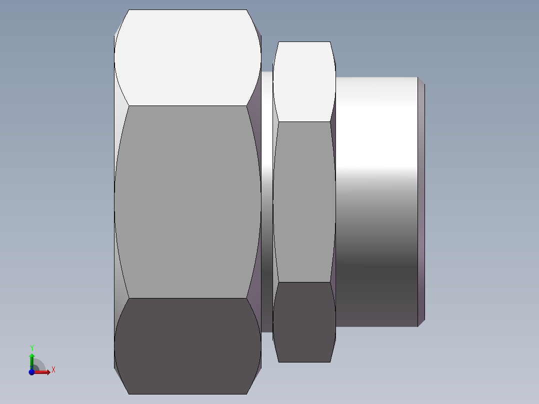 直通变径接头、2C-45-52前视图