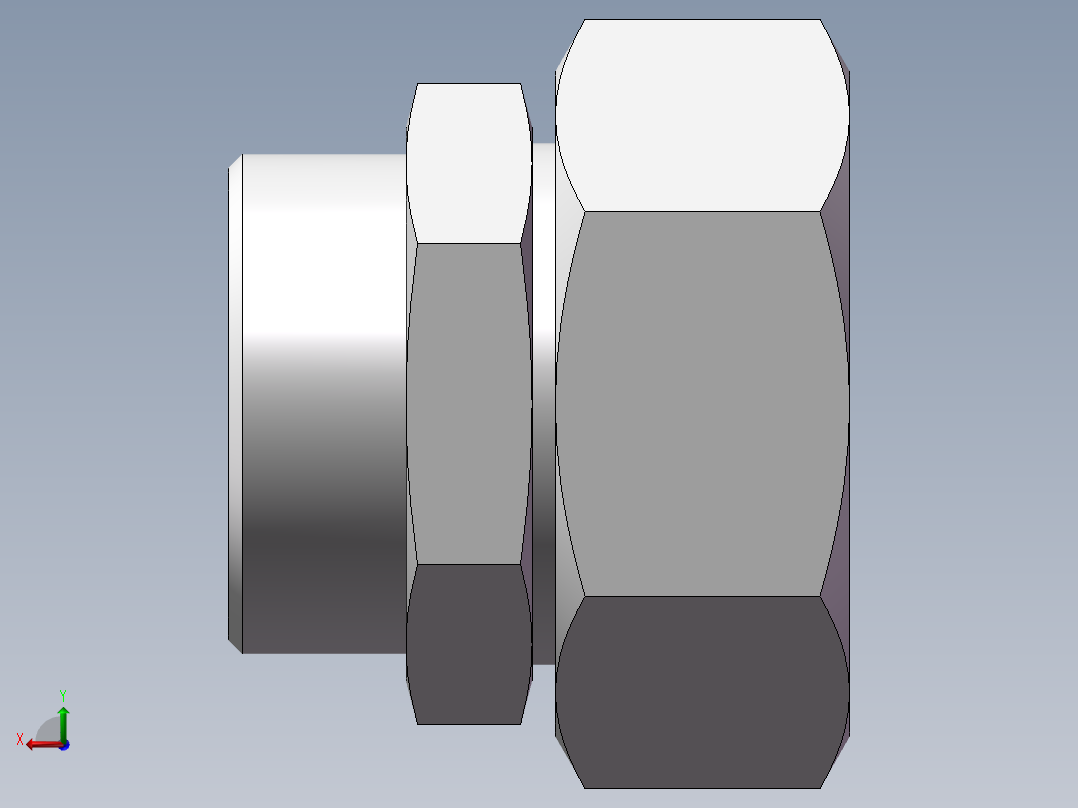 直通变径接头、2C-45-52后视图