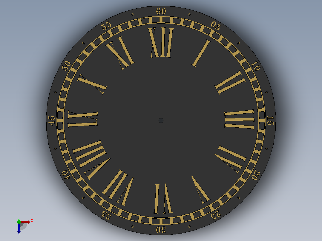 钟表、表俯视图