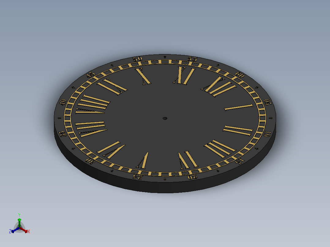 钟表、表正等轴测图