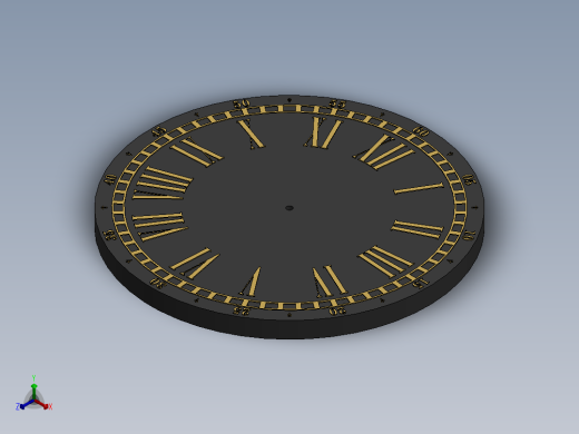 钟表、表正等轴测缩略图