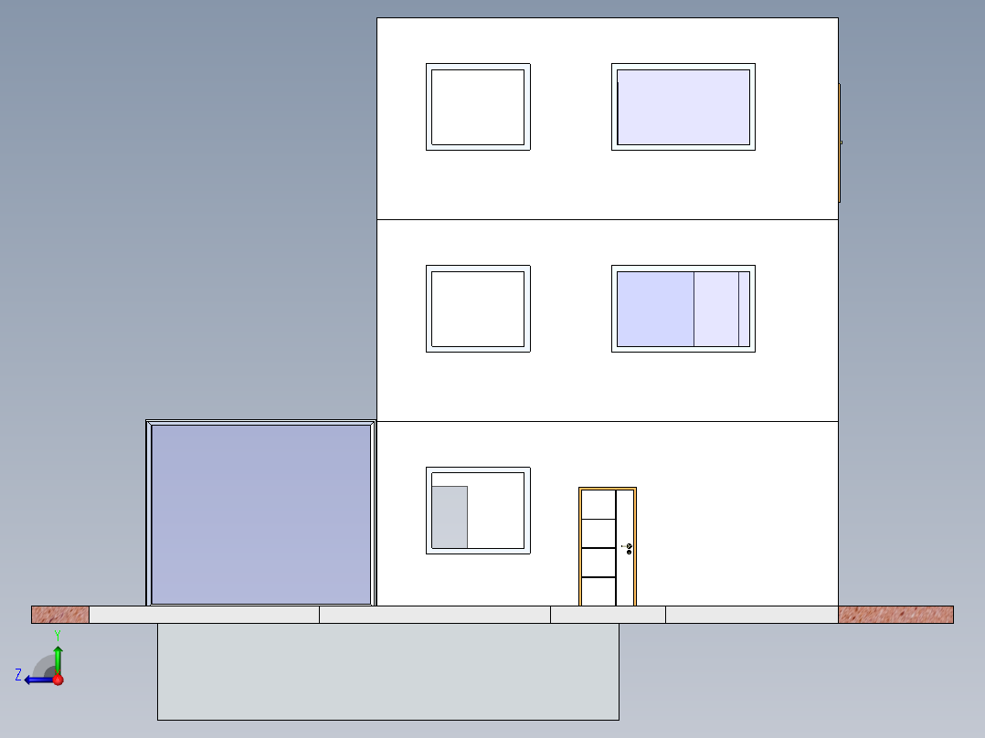 房子、建筑(116)右视图
