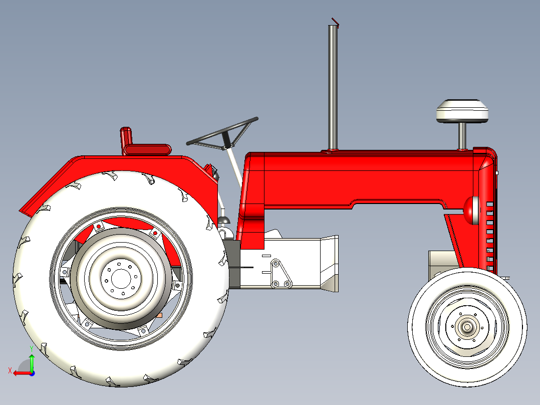 B2004857-拖拉机后视图