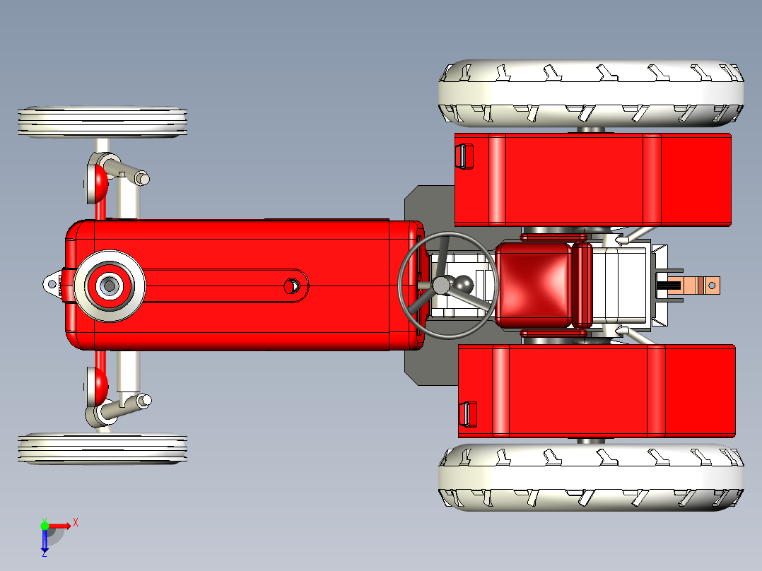 B2004857-拖拉机俯视图