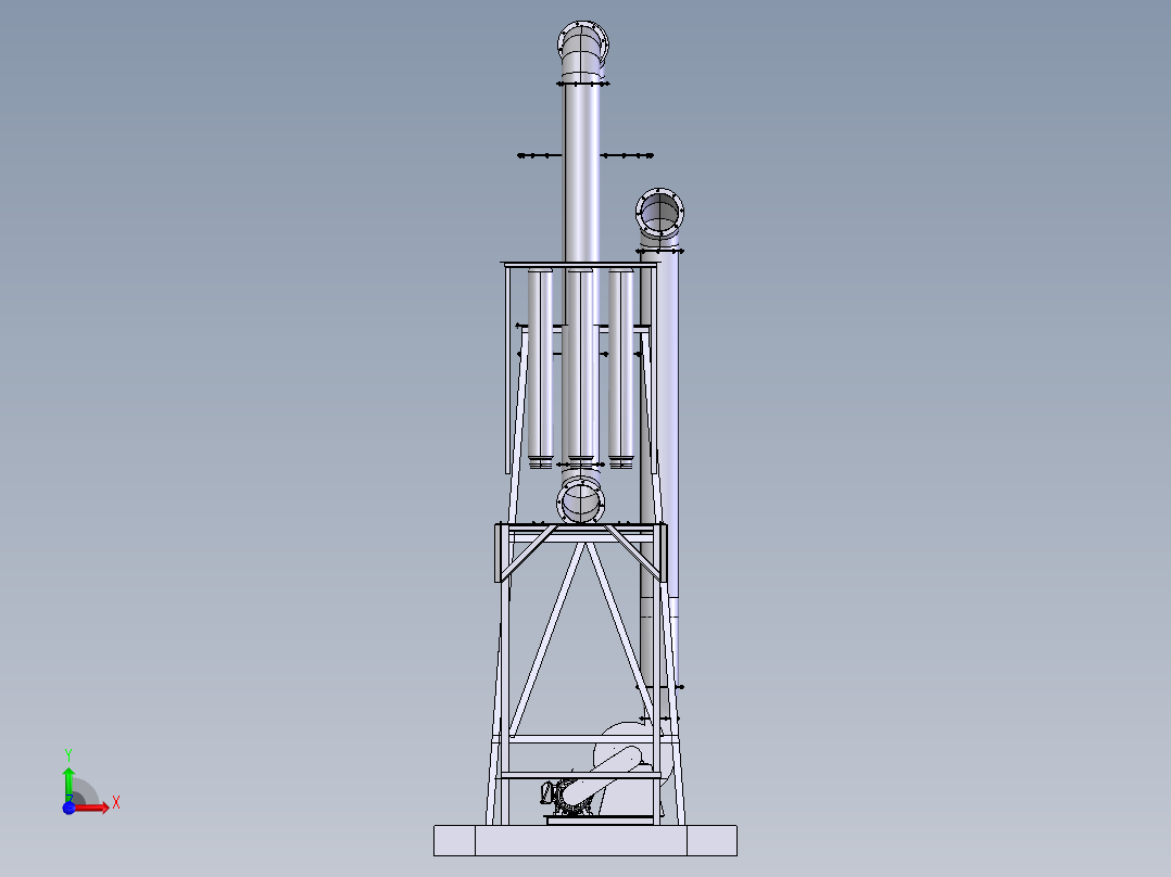 除尘系统前视图