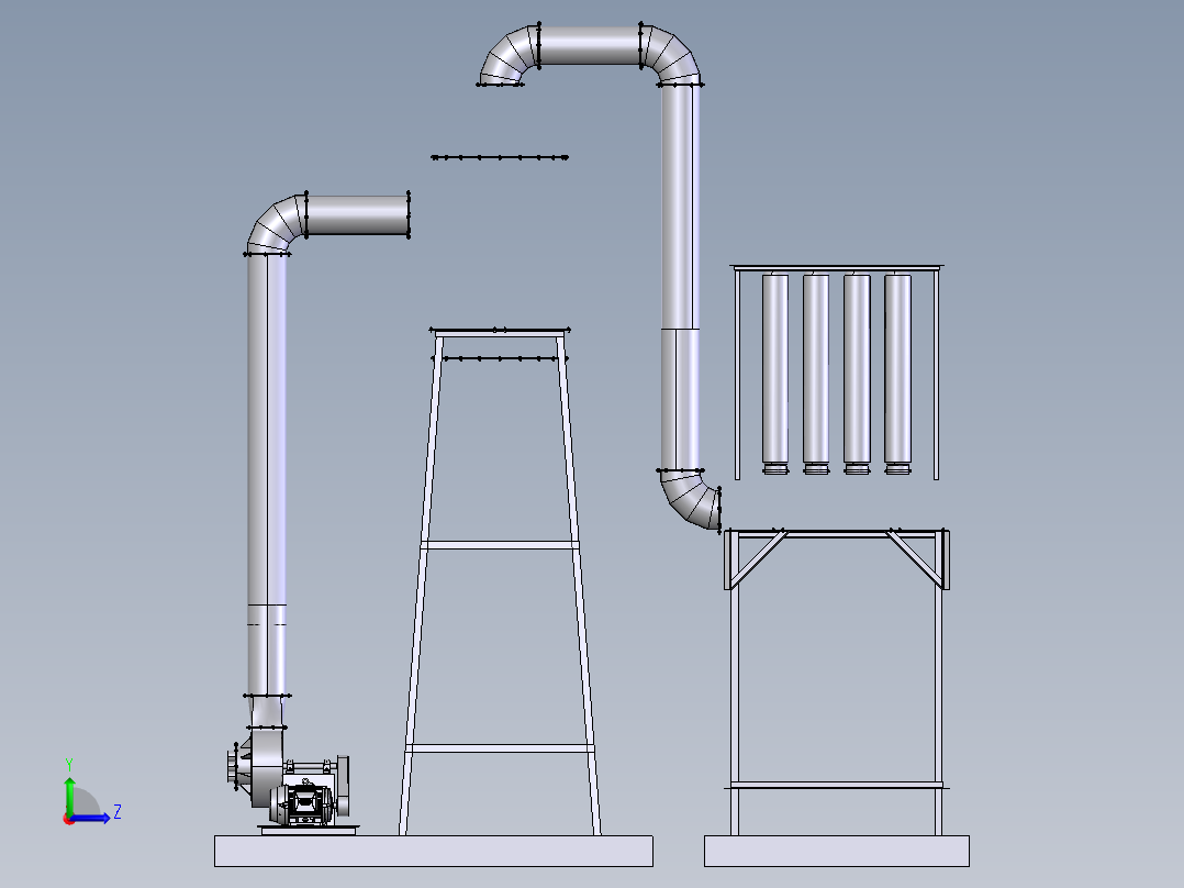 除尘系统左视图