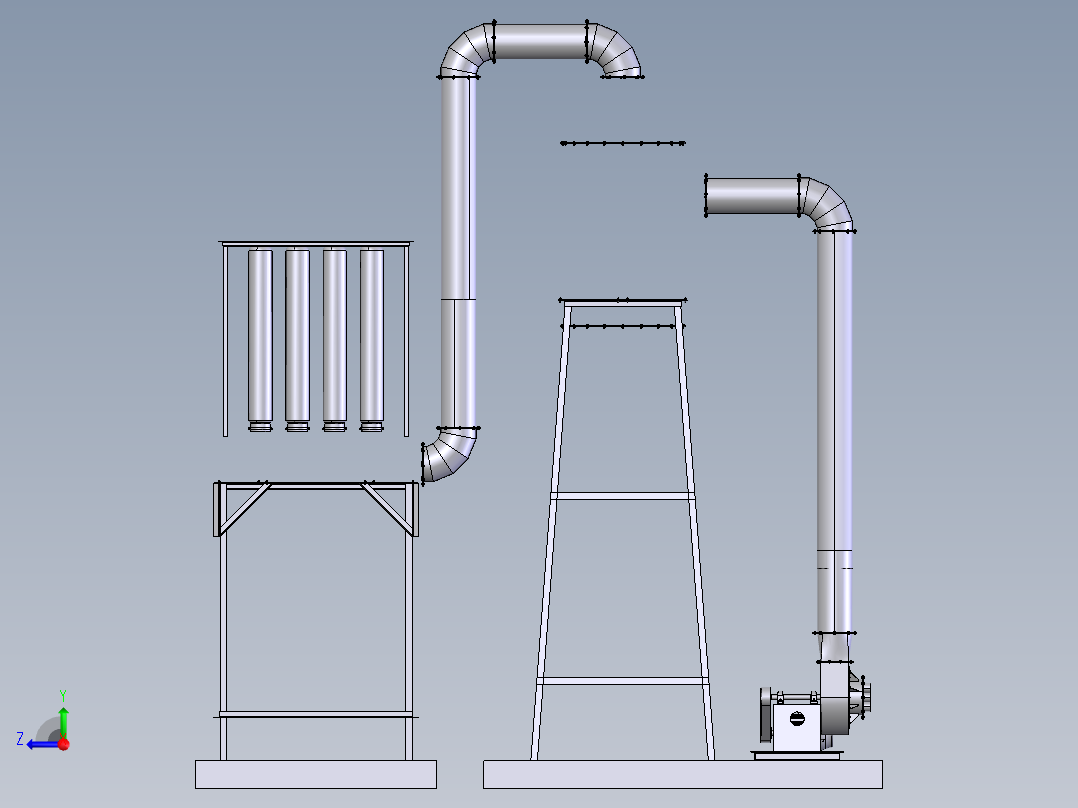 除尘系统右视图
