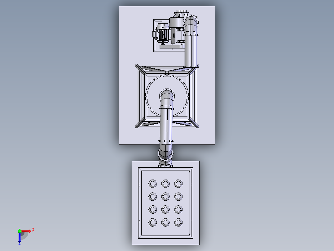 除尘系统俯视图