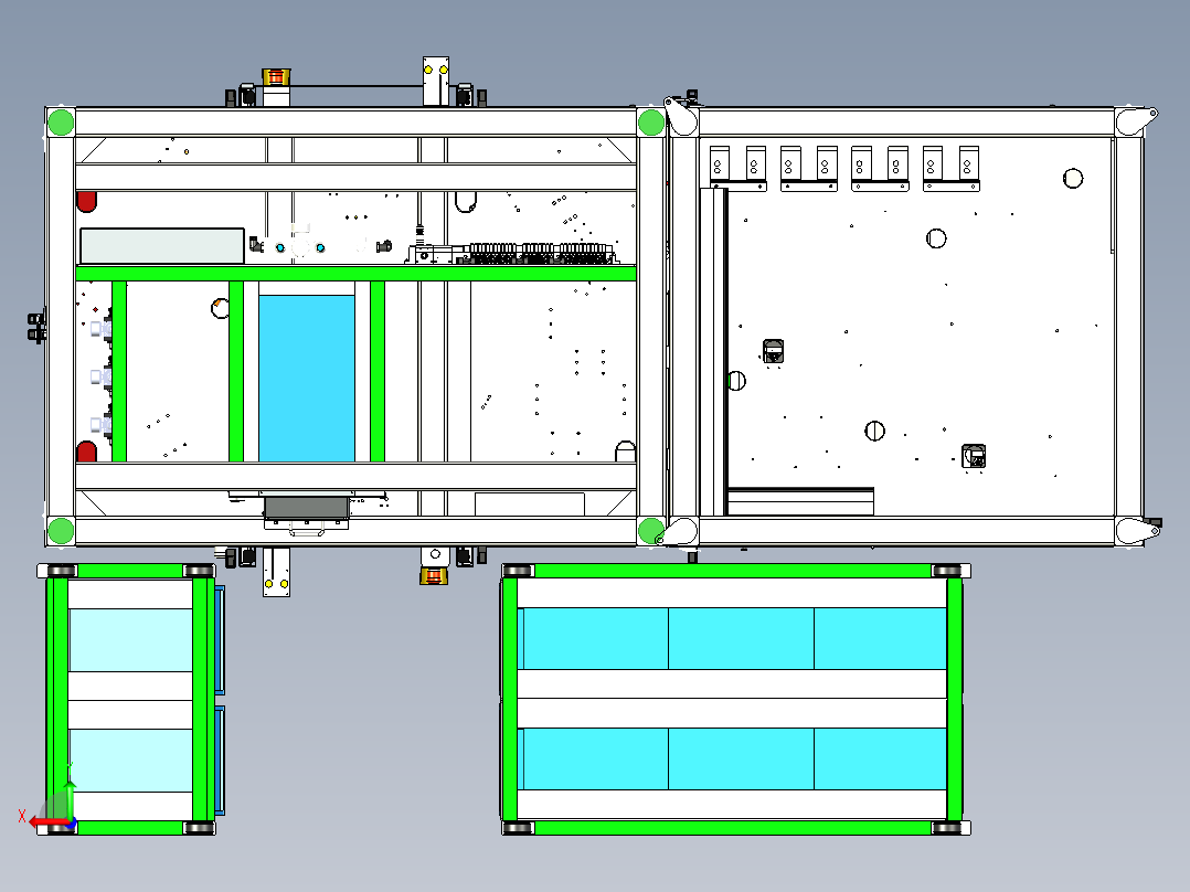 小电机齿轮箱装配设备后视图