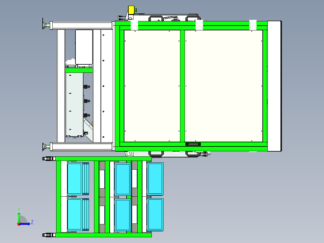 小电机齿轮箱装配设备左视图