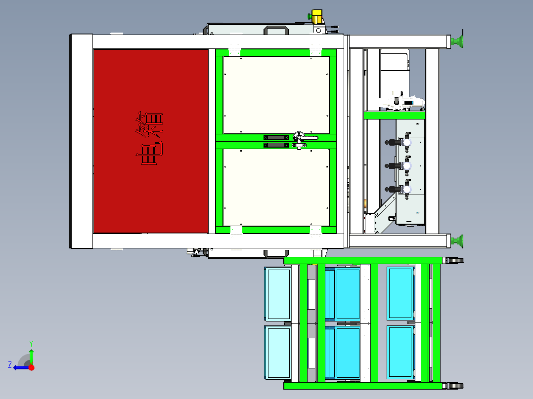 小电机齿轮箱装配设备右视图