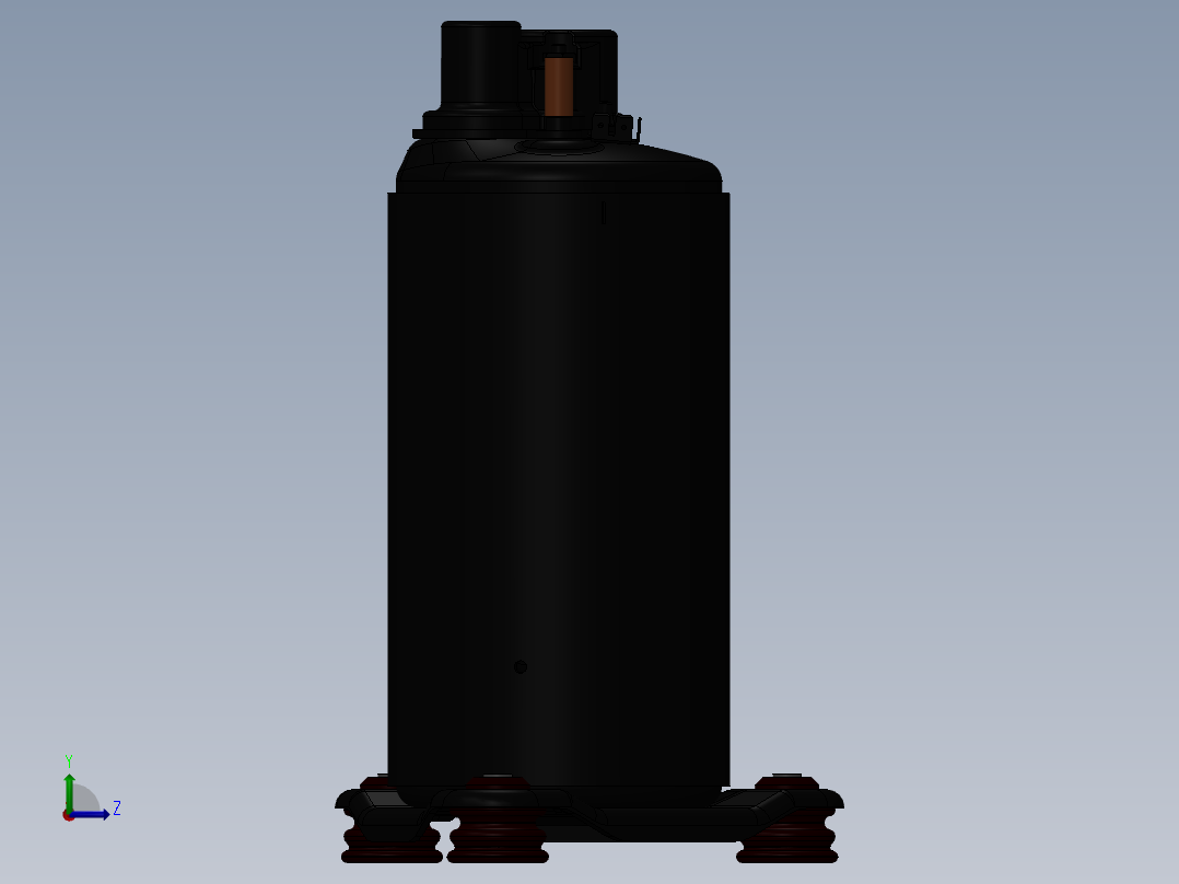 SM090-4VM涡旋压缩机模型左视图