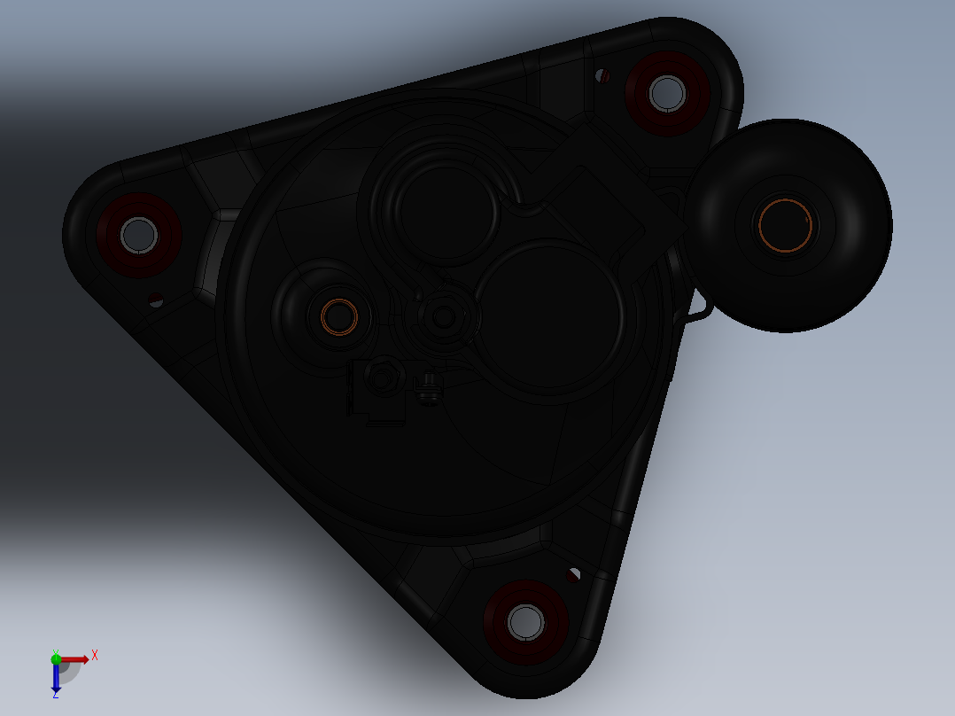 SM090-4VM涡旋压缩机模型俯视图