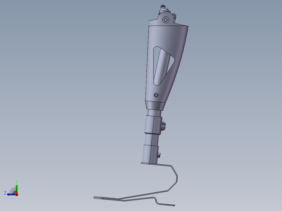 假肢小腿模型右视图