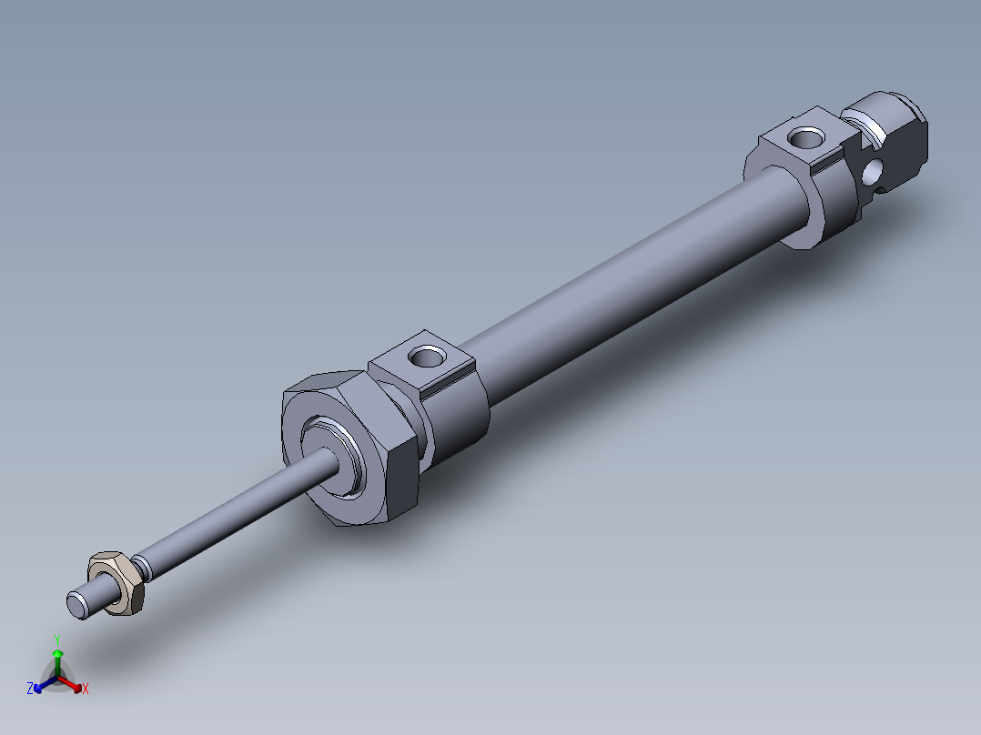 费斯托气缸14326_DSNU-8-35-P-A正等轴测图