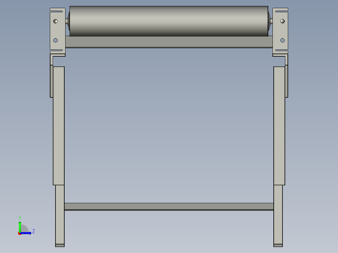 滚筒输送线可升降左视图