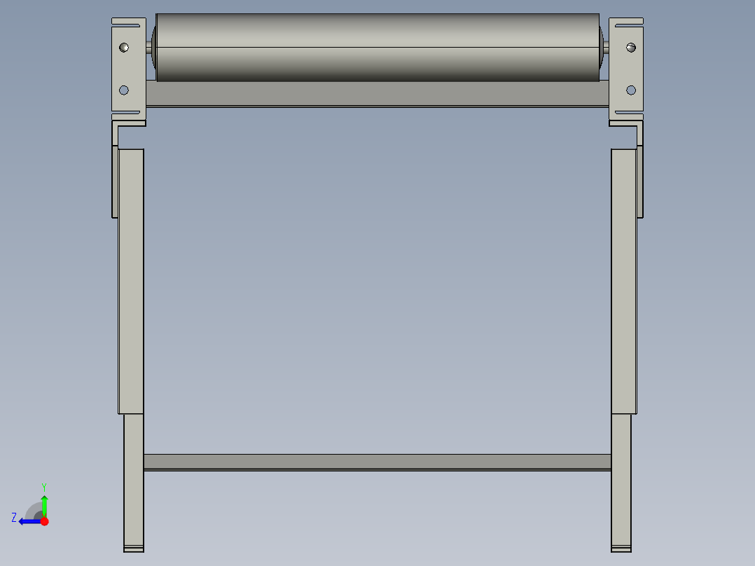 滚筒输送线可升降右视图