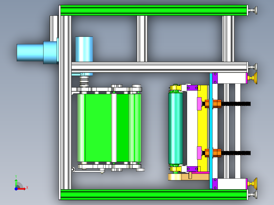 凸轮打磨机抛光机3D模型图纸前视图
