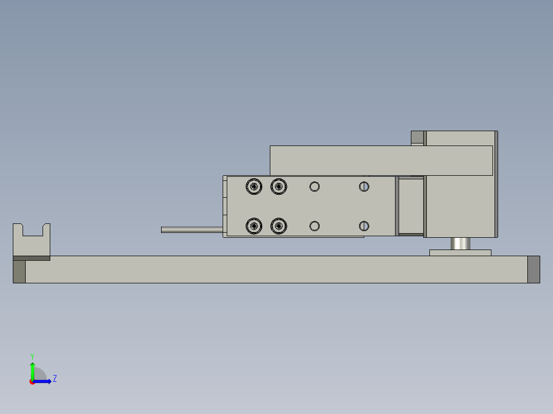 BPM-载具夹板装置A左视图