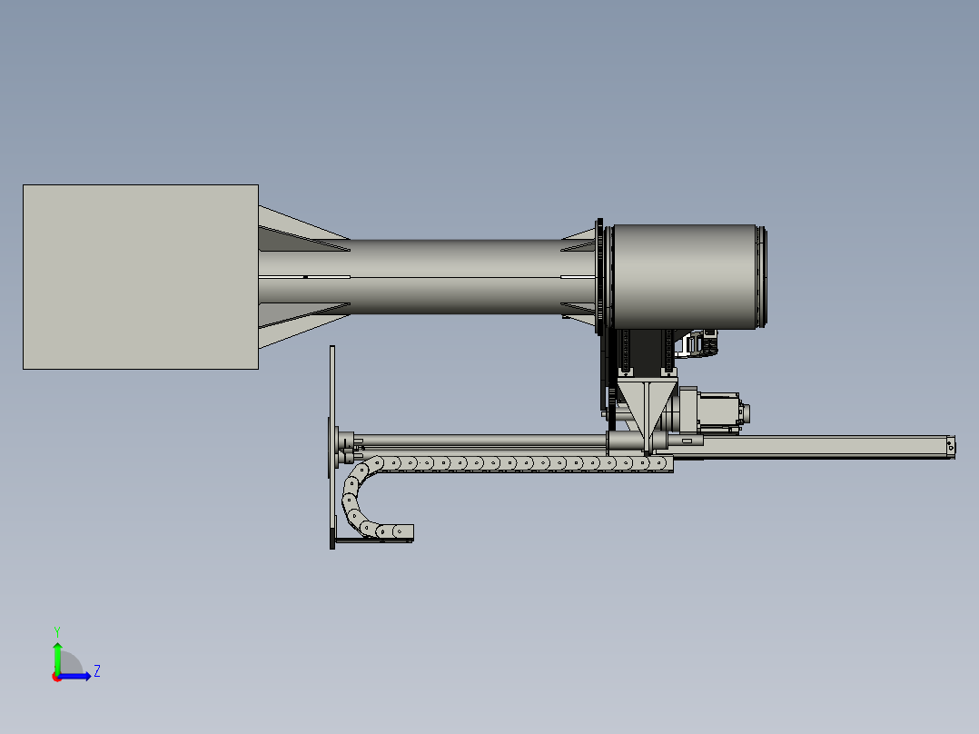 回转悬臂式机械手左视图