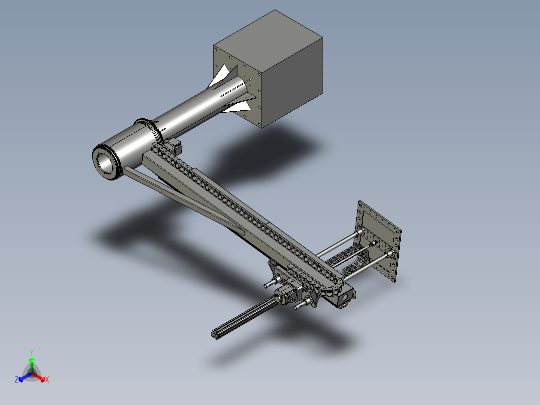 回转悬臂式机械手正等轴测图