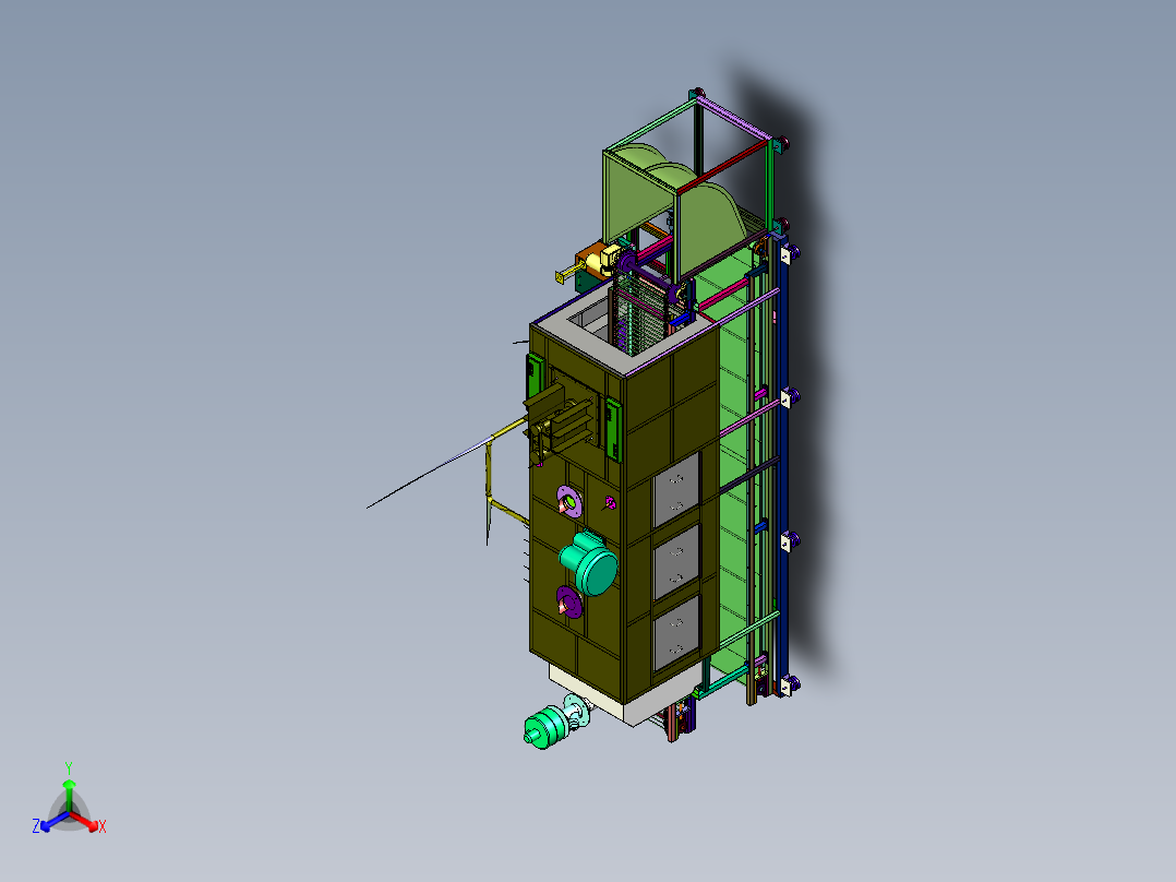 自动式过水清洗线主视图