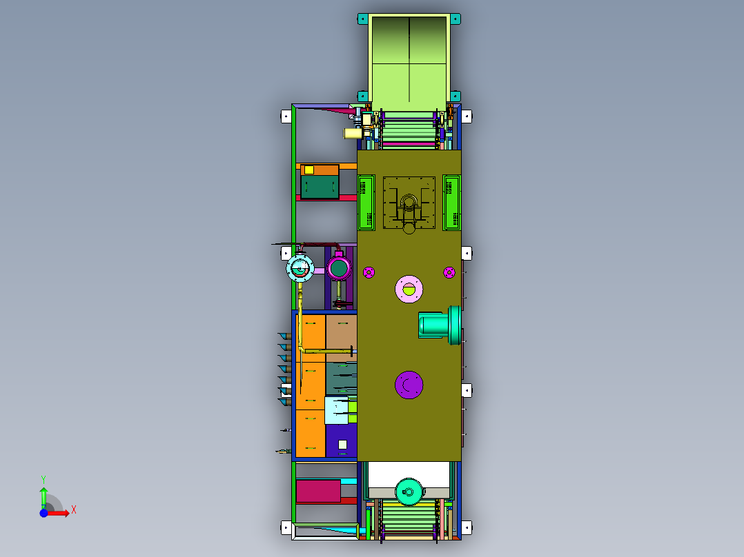 自动式过水清洗线前视图