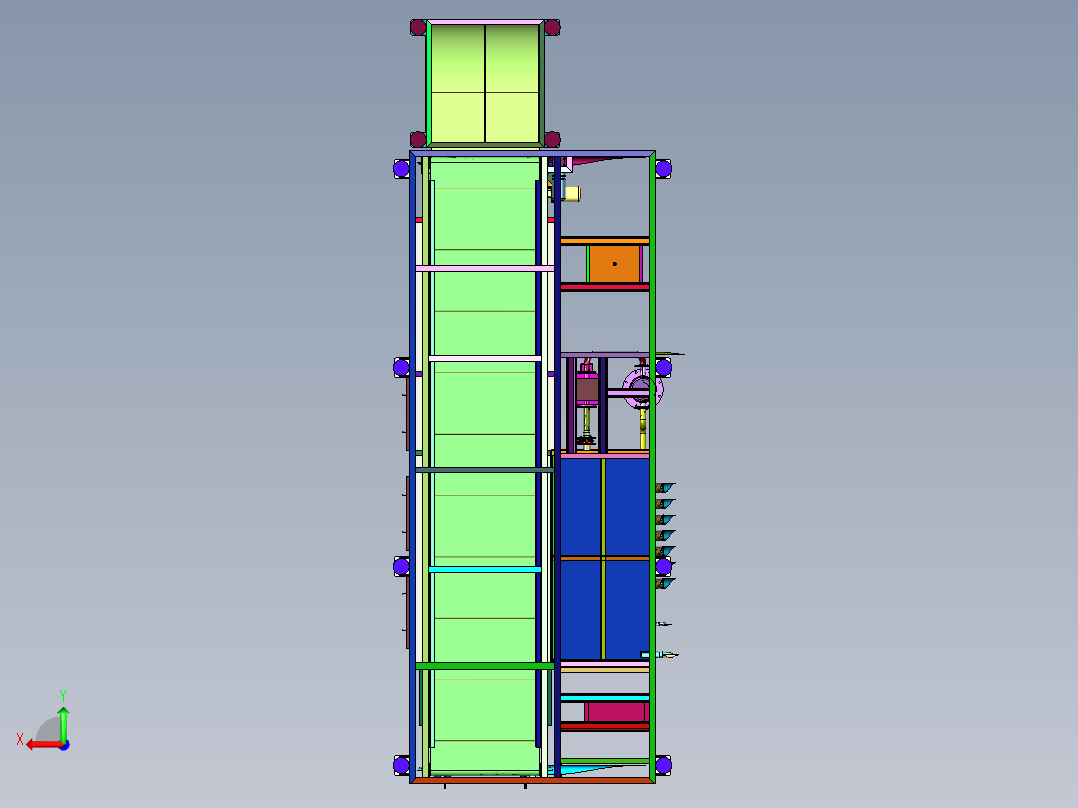 自动式过水清洗线后视图