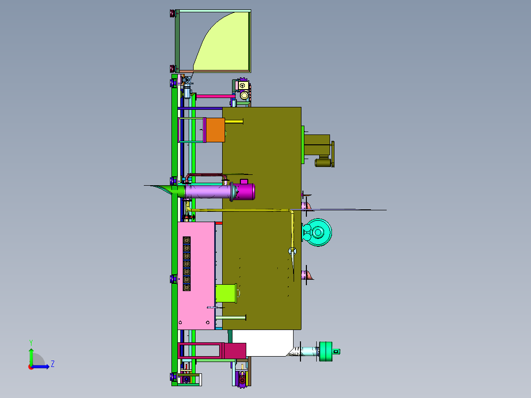 自动式过水清洗线左视图