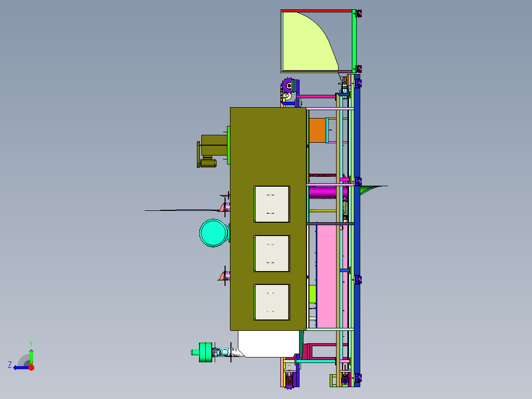自动式过水清洗线右视图