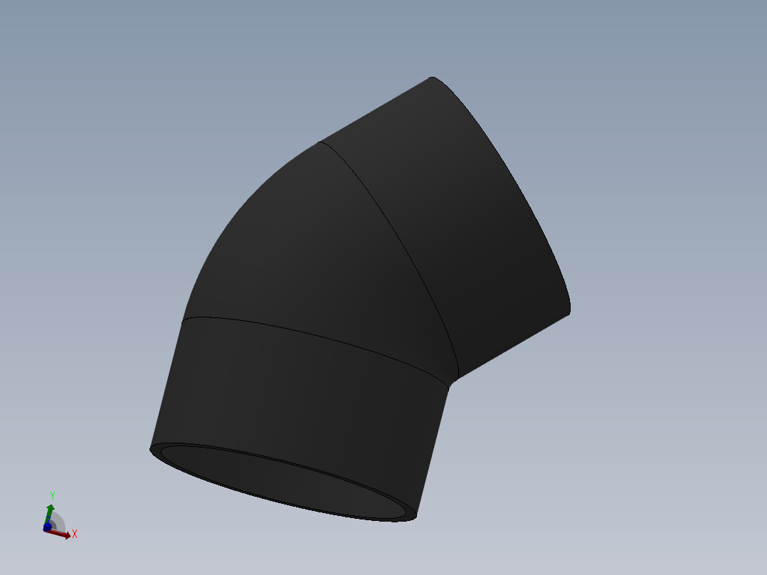 ELBOW_DN350_PN10_U-PVC主视图